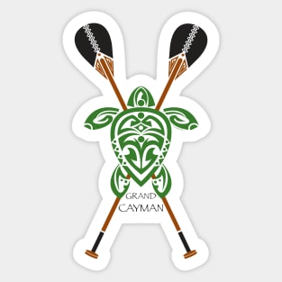 Green Tribal Turtle 2 Stand-Up / Grand Cayman Sticker